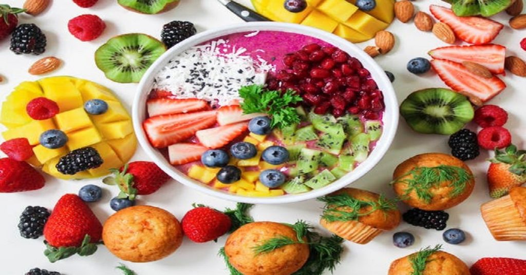 photo showing vegan food