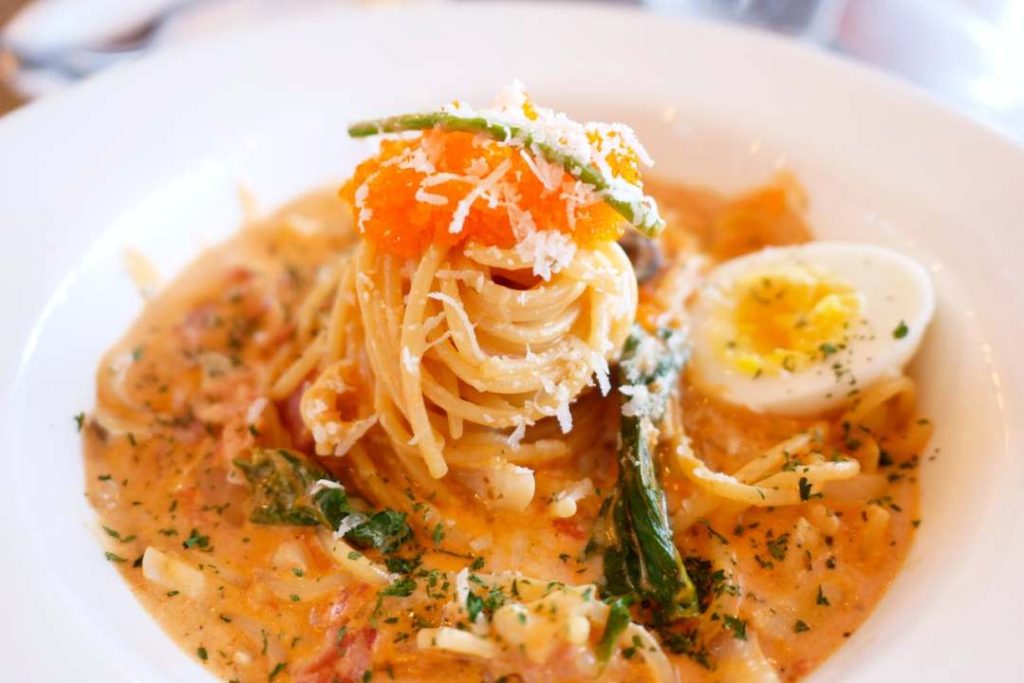 photo-of-a-dish-with-noodles-and-boiled-egg