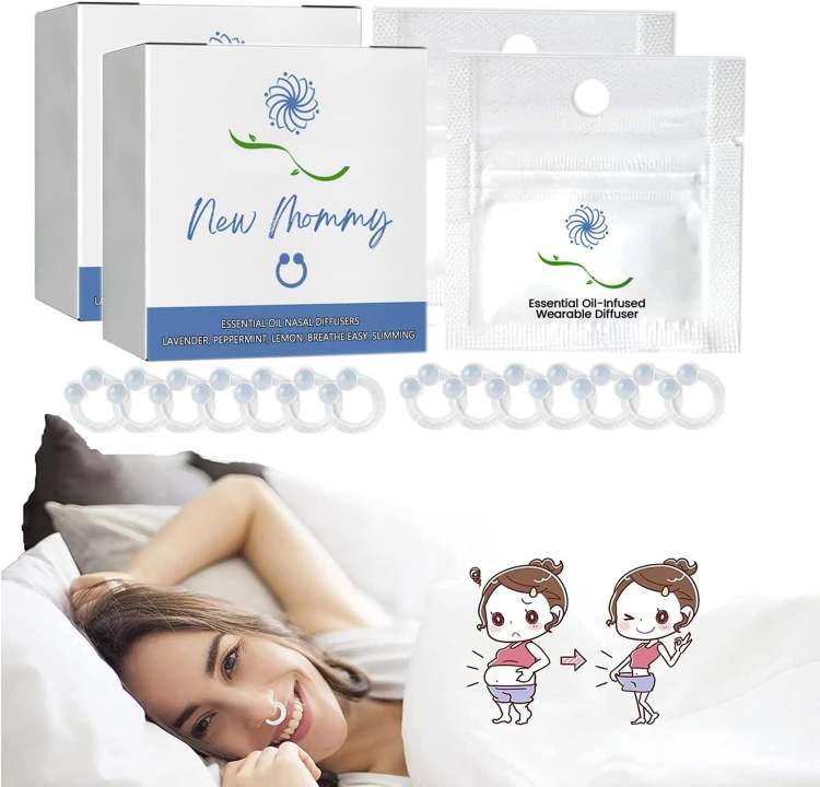 14Pcs Superslim S_limming  Detoxifying Essential Oil Ring, Firming Essential Oil Ring, Slim Nose Ring, Essential Oil Nose Ring 1.0 Fl Oz