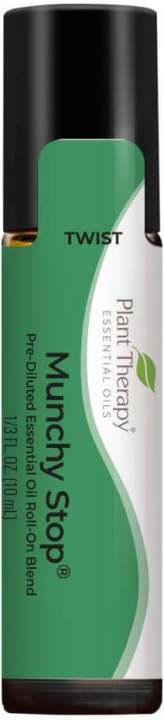 Plant Therapy Munchy Stop Essential Oil Blend Pre-Dilute Roll-On 10 mL (1/3 oz) 100% Pure, Therapeutic Grade